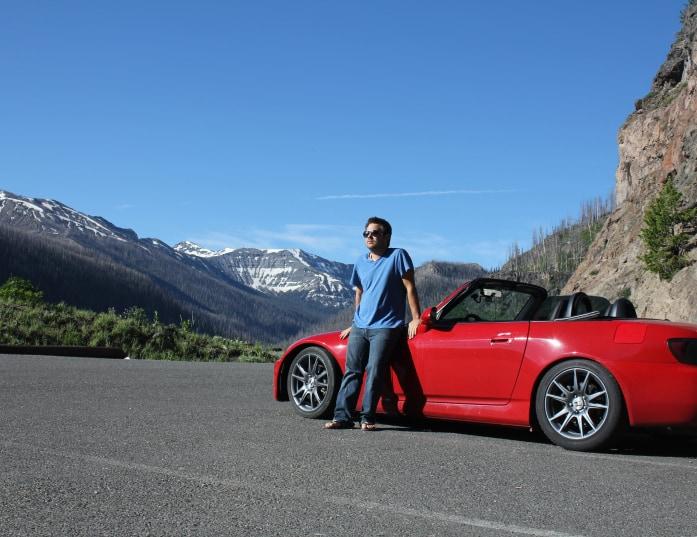 Driving my s2000 through yellowstone